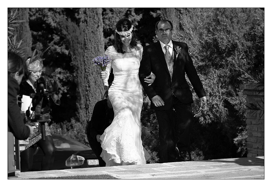 llegada novia. Fotgrafo Bodas Toledo | Javier Tordesillas - Fotgrafo