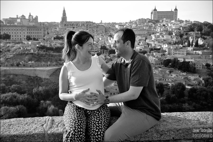 foto pareja embarazo en Toledo